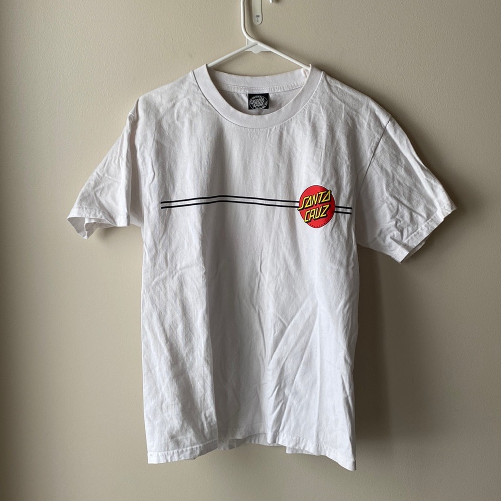 Mens Santa Cruz Medium Tee White